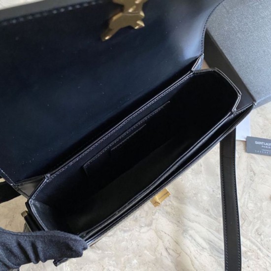 Borsa YSL Saint Laurent Solferino media con monogramma nera Dupe Perfetta Cloni Firmate Borsa YSL Saint Laurent Solferino media con monogramma nera imitazioni