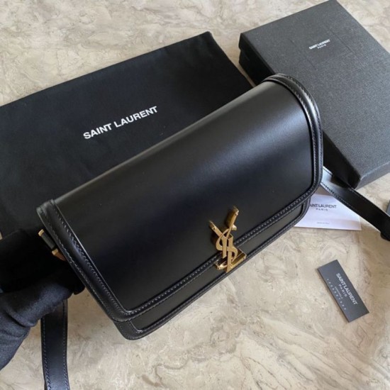 Borsa YSL Saint Laurent Solferino media con monogramma nera Dupe Perfetta Cloni Firmate Borsa YSL Saint Laurent Solferino media con monogramma nera imitazioni