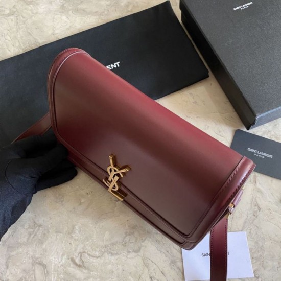 YSL Saint Laurent Solferino Medium Monogram Satchel Bag Claret Dupe Perfetta Cloni Firmate YSL Saint Laurent Solferino Medium Monogram Satchel Bag Claret imitazioni