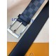 Dupe Cintura Downtown 40mm Damier Graphite M0374V imitazioni perfette Replica Cintura Downtown 40mm Damier Graphite M0374V Griffate