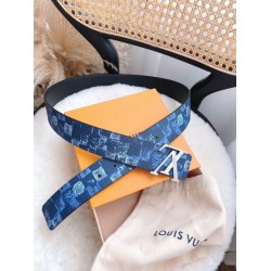 Louis Vuitton Initiales 40MM Cintura reversibile Damier Salt M0378Q Louis Vuitton Initiales 40MM Cintura reversibile Damier Salt M0378Q