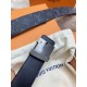 Dupe LV Initiales 40MM Cintura reversibile Monogram Eclipse M9043S imitazioni perfette Replica LV Initiales 40MM Cintura reversibile Monogram Eclipse M9043S Griffate