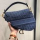 Cloni Firmate Borsa Replica da Saddle Christian Dior M0446 Blu imitazioni