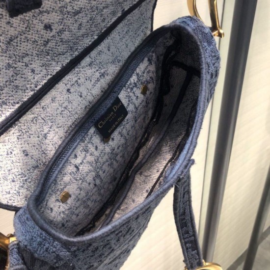 Cloni Firmate Borsa Replica da Saddle Christian Dior M0446 Blu imitazioni