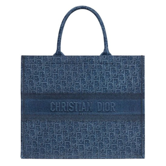 Borse Christian Dior Book Tote M1286 Blu Dupe Perfetta Cloni Firmate Borse Christian Dior Book Tote M1286 Blu imitazioni