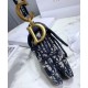 Sella Christian Dior Borsa obliqua originale in tela ricamata Blu scuro Dupe Perfetta Cloni Firmate Sella Christian Dior Borsa obliqua originale in tela ricamata Blu scuro imitazioni
