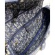 Sella Christian Dior Borsa obliqua originale in tela ricamata Blu scuro Dupe Perfetta Cloni Firmate Sella Christian Dior Borsa obliqua originale in tela ricamata Blu scuro imitazioni