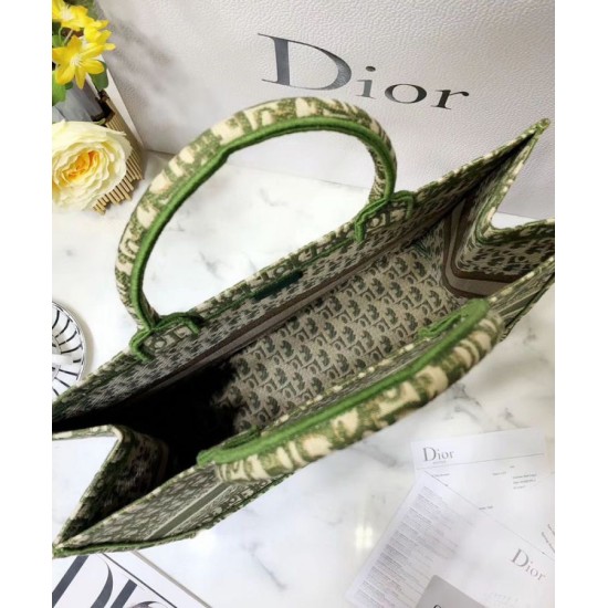 Imitazione Borse Christian Dior Book Tote M1286 verde Dupe Perfetta Cloni Firmate Imitazione Borse Christian Dior Book Tote M1286 verde imitazioni