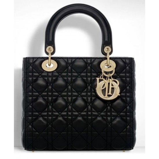 Replica Dior Lady Dior Medium Classic Tote Borse Con agnello nero Dior Lady Dior Medium Classic Tote Borse Con agnello nero imitazioni perfette