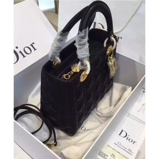 Replica Dior Lady Dior Medium Classic Tote Borse Con agnello nero Dior Lady Dior Medium Classic Tote Borse Con agnello nero imitazioni perfette