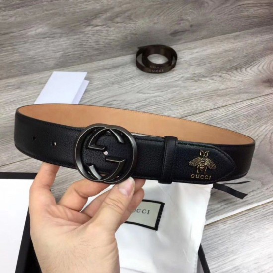 Replica Borsa Cinture da uomo con fibbia doppia G 4 cm Hardware nero Outlet replica Cinture da uomo con fibbia doppia G 4 cm Hardware nero imitazioni perfette