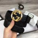 Replica Cintura Signature uomo con fibbia G, hardware 411924 nero oro Outlet Cintura Signature uomo con fibbia G, hardware 411924 nero oro imitazioni perfette