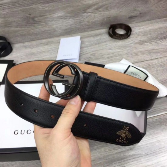 Replica Borsa Cinture da uomo con fibbia doppia G 4 cm Hardware nero Outlet replica Cinture da uomo con fibbia doppia G 4 cm Hardware nero imitazioni perfette
