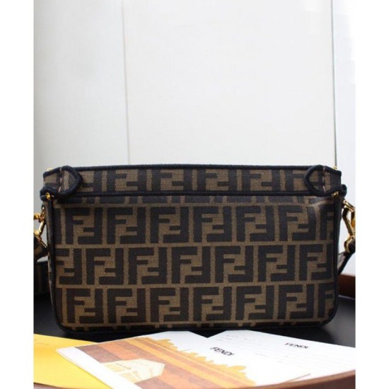 Replica Borsa Baguette in tessuto 8BR600 nera Outlet replica Baguette in tessuto 8BR600 nera imitazioni perfette