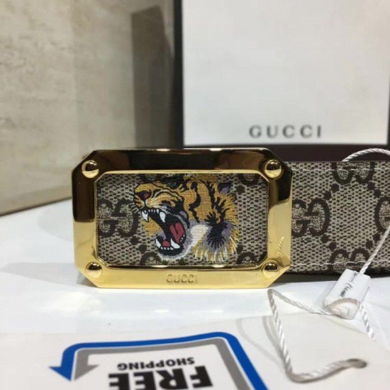 Riproduzione Fedele Alta gamma replica Cinture Tiger Brown Golden imitazioni Replica Alta Qualità Alta gamma Cinture Tiger Brown Golden
