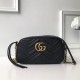 Riproduzione Fedele Borsa a tracolla GG Marmont Matelasse 447632 Nero imitazioni Replica Alta Qualità Borsa a tracolla GG Marmont Matelasse 447632 Nero