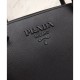 Borsa a mano monocromatica Saffiano Prada nera Borsa a mano monocromatica Saffiano Prada nera