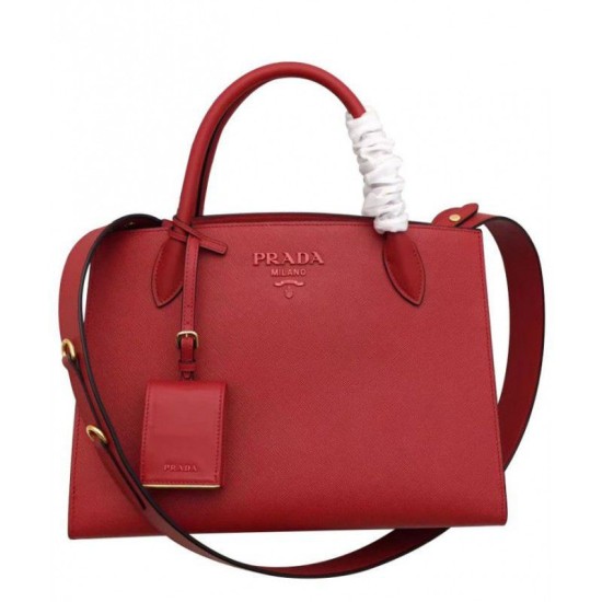 Borse a tracolla Prada Monochrome saffiano rossa Borse a tracolla Prada Monochrome saffiano rossa