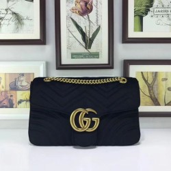 Borse a Tracolla GG Marmont Media 443496 Nero