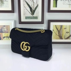 Borse a Tracolla GG Marmont Media 443496 Nero Borse a Tracolla GG Marmont Media 443496 Nero