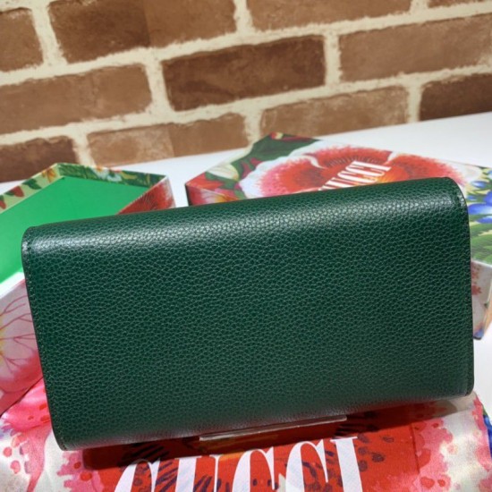 Replica Alta Qualità Portafoglio Zumi continental in pelle granulosa 573612 verde