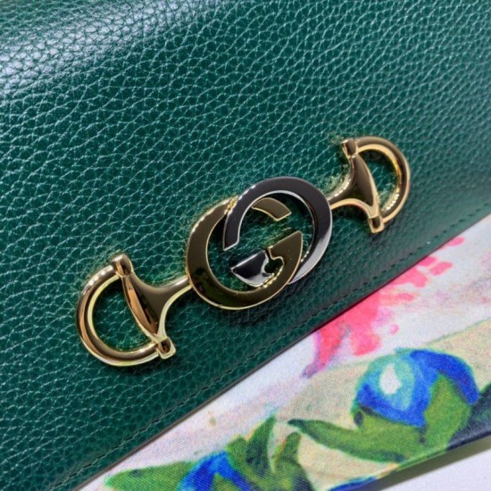 Replica Alta Qualità Portafoglio Zumi continental in pelle granulosa 573612 verde