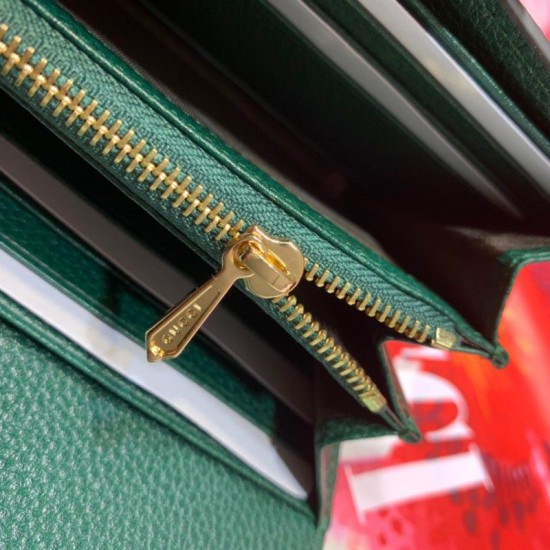 Replica Alta Qualità Portafoglio Zumi continental in pelle granulosa 573612 verde