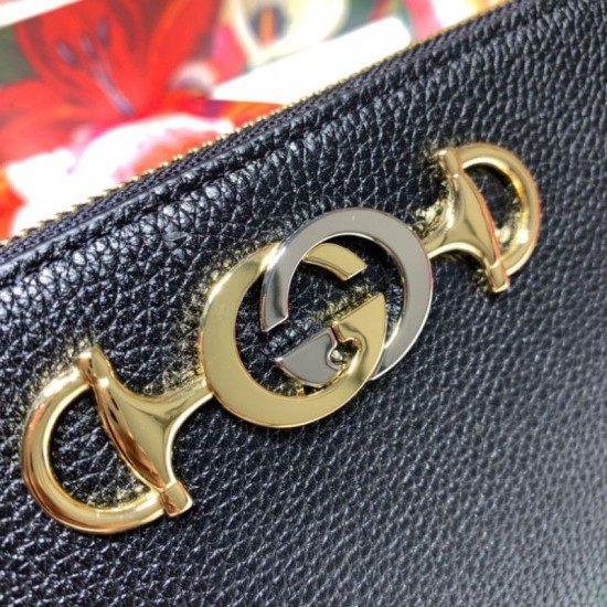 Replica Borsa Portafoglio Zumi in pelle granulosa con cerniera 570661 nero Outlet replica Portafoglio Zumi in pelle granulosa con cerniera 570661 nero imitazioni perfette
