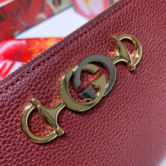 Replica Portafoglio Zumi in pelle granulosa con cerniera 570661 rosso Outlet Portafoglio Zumi in pelle granulosa con cerniera 570661 rosso imitazioni perfette