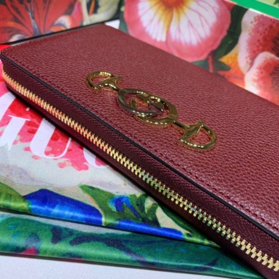 Replica Portafoglio Zumi in pelle granulosa con cerniera 570661 rosso Outlet Portafoglio Zumi in pelle granulosa con cerniera 570661 rosso imitazioni perfette