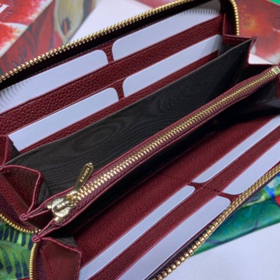 Replica Portafoglio Zumi in pelle granulosa con cerniera 570661 rosso Outlet Portafoglio Zumi in pelle granulosa con cerniera 570661 rosso imitazioni perfette