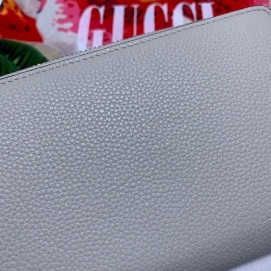 Alta gamma replica imitazione Portafoglio Zumi in pelle granulosa con cerniera 570661 bianco imitazioni perfette