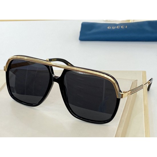 Dupe Occhiali da sole quadrati GG0200S glod / Nero imitazioni perfette Replica Occhiali da sole quadrati GG0200S glod / Nero Griffate