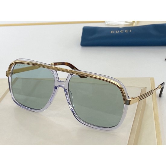 Dupe GG0200S Occhiali da sole quadrati Glod / Blu imitazioni perfette Replica GG0200S Occhiali da sole quadrati Glod / Blu Griffate