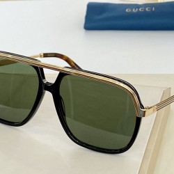 Dupe GG0200S Occhiali da sole quadrati Glod / Brown imitazioni perfette Replica GG0200S Occhiali da sole quadrati Glod / Brown Griffate