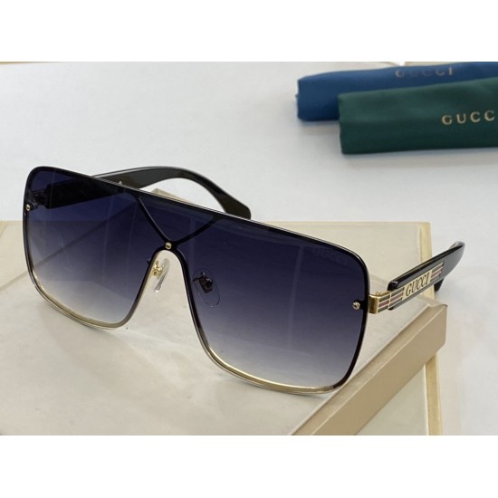 Dupe GG0677 Occhiali da sole quadrati Blu imitazioni perfette Replica GG0677 Occhiali da sole quadrati Blu Griffate