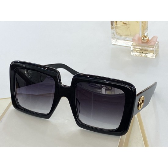 Dupe Occhiali da sole quadrati GG0783S Nero / argento imitazioni perfette Replica Occhiali da sole quadrati GG0783S Nero / argento Griffate