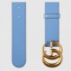 Replica Cintura in pelle con fibbia Double G blu 400593 Outlet Cintura in pelle con fibbia Double G blu 400593 imitazioni perfette