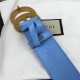 Replica Cintura in pelle con fibbia Double G blu 400593 Outlet Cintura in pelle con fibbia Double G blu 400593 imitazioni perfette