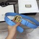 Replica Cintura in pelle con fibbia Double G blu 400593 Outlet Cintura in pelle con fibbia Double G blu 400593 imitazioni perfette