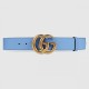 Replica Cintura in pelle con fibbia Double G blu 400593 Outlet Cintura in pelle con fibbia Double G blu 400593 imitazioni perfette