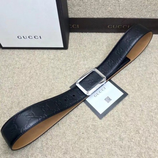 Replica Alta gamma Cintura in pelle Signature nera 403941 Outlet Alta gamma replica Cintura in pelle Signature nera 403941 imitazioni perfette