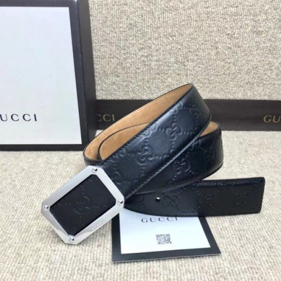 Replica Alta gamma Cintura in pelle Signature nera 403941 Outlet Alta gamma replica Cintura in pelle Signature nera 403941 imitazioni perfette