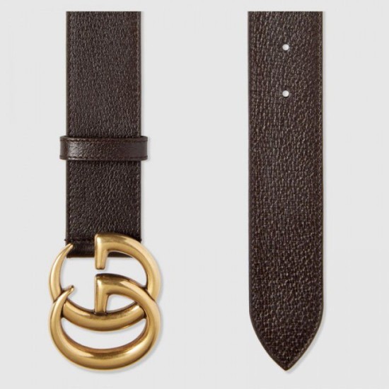 Replica Cintura in pelle con fibbia Double G marrone 406831 Outlet Cintura in pelle con fibbia Double G marrone 406831 imitazioni perfette