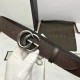 Replica Cintura in pelle con fibbia Double G marrone 406831 Outlet Cintura in pelle con fibbia Double G marrone 406831 imitazioni perfette