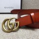 Replica Alta gamma Cintura in pelle con fibbia doppia G in pelle 406831 Outlet Alta gamma replica Cintura in pelle con fibbia doppia G in pelle 406831 imitazioni perfette