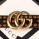 Replica Pari Cintura in pelle nera con fibbia doppia G e borchie 409402 Outlet Pari replica Cintura in pelle nera con fibbia doppia G e borchie 409402 imitazioni perfette