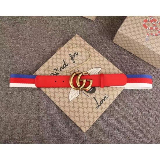 Replica Dettagli perfetti Cintura Sylvie Web con fibbia doppia G rossa 409416 Outlet Dettagli perfetti Cintura Sylvie Web con fibbia doppia G rossa 409416 imitazioni perfette
