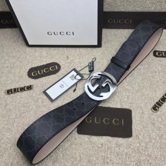 Replica Pari Cintura GG Supreme con fibbia G nera 411924 Outlet Pari replica Cintura GG Supreme con fibbia G nera 411924 imitazioni perfette