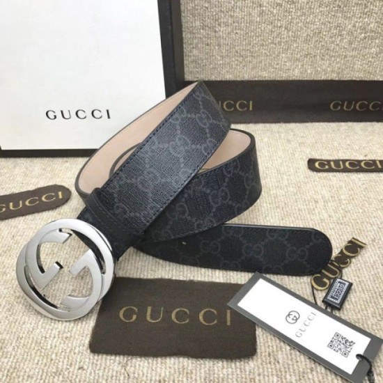 Replica Pari Cintura GG Supreme con fibbia G nera 411924 Outlet Pari replica Cintura GG Supreme con fibbia G nera 411924 imitazioni perfette